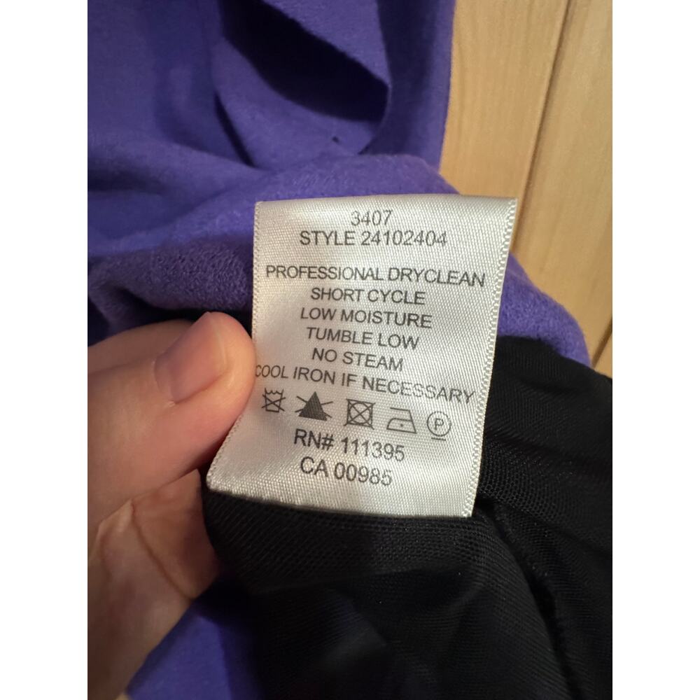 Tory Burch | Purple 100% Wool Lined Sleeveless Sheath Dress | Size XS - Picture 9 of 12